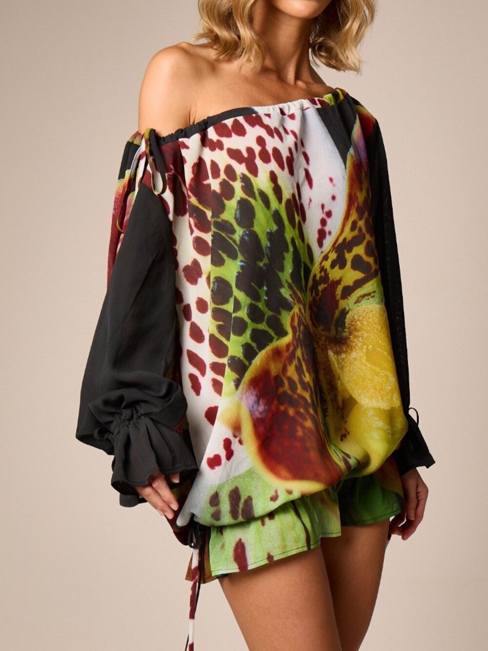 Multicolor Casual Women's Asymmetrical Knot Ruffle Hem Mini Dress